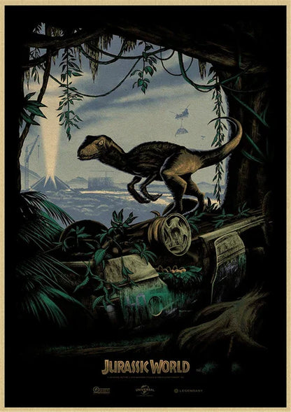 DecorBites™ Jurassic Park Dinosaur Canvas Wall Art