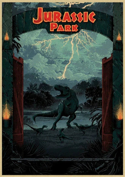 DecorBites™ Jurassic Park Dinosaur Canvas Wall Art