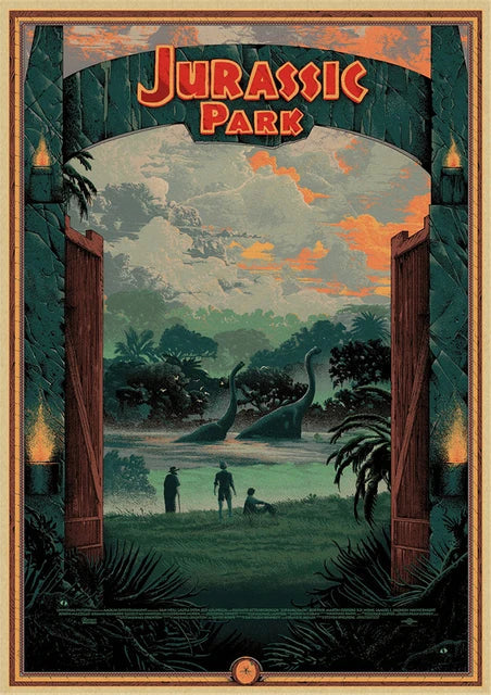 DecorBites™ Jurassic Park Dinosaur Canvas Wall Art