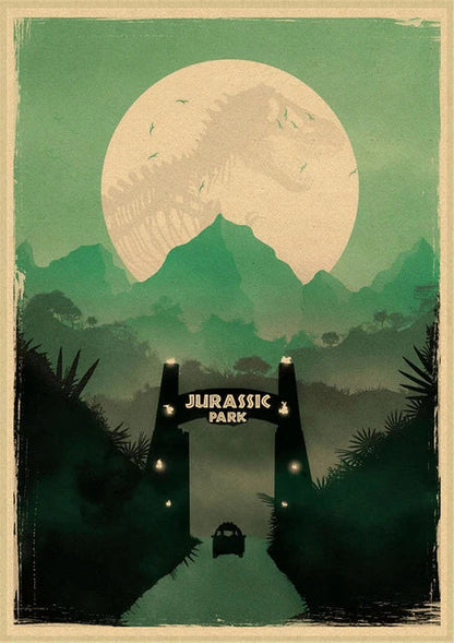 DecorBites™ Jurassic Park Dinosaur Canvas Wall Art