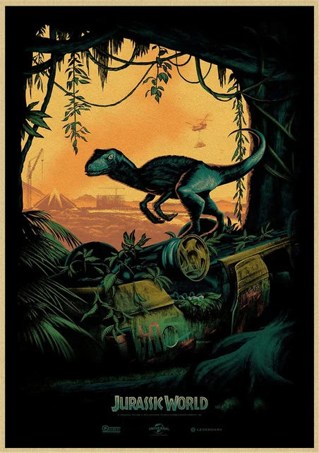 DecorBites™ Jurassic Park Dinosaur Canvas Wall Art