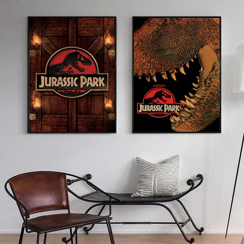 DecorBites™ Jurassic Park Dinosaur Canvas Wall Art