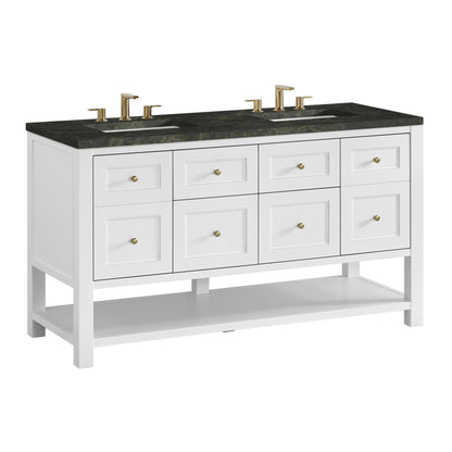 James Martin Breckenridge 60" Double Bathroom Vanity, Bright White