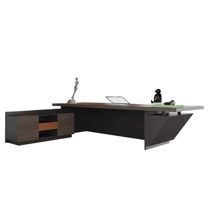 Maverick · Standing L-Shaped Executive Desk, Adjustable Height