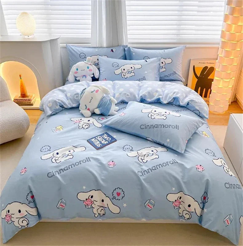DecorBites™ Kawaii Cinnamoroll Bedding Set - Cute Cartoon Dorm Decor