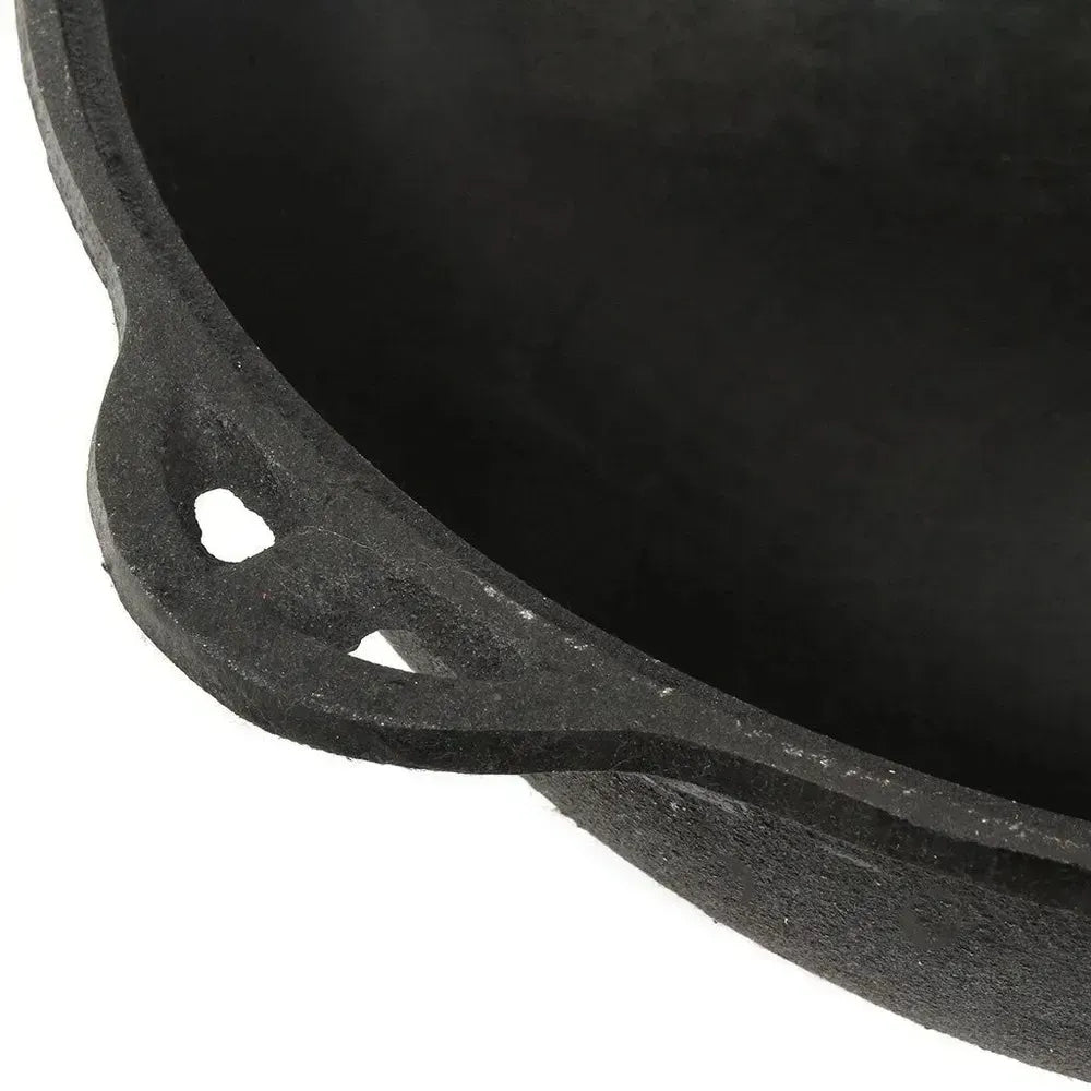 Dutch Oven Pot with Lid 16 L (16.9 Quarts) - Cast Iron Dutch Oven - Uzbek Kazan Cast Iron - Cast Iron Cookware Set – Premium Camping Cookware