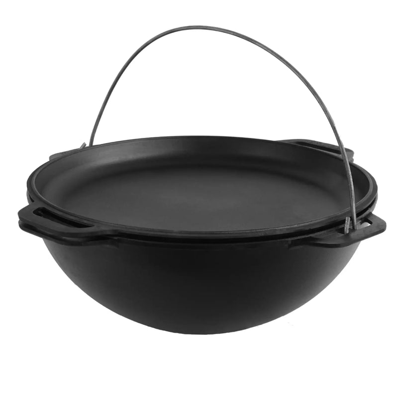 10,56 quart Combo Cooker Cauldron Asian Kazan with a Frying Pan Lid Dutch Oven