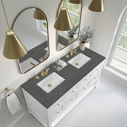 James Martin Breckenridge 60" Double Bathroom Vanity, Bright White