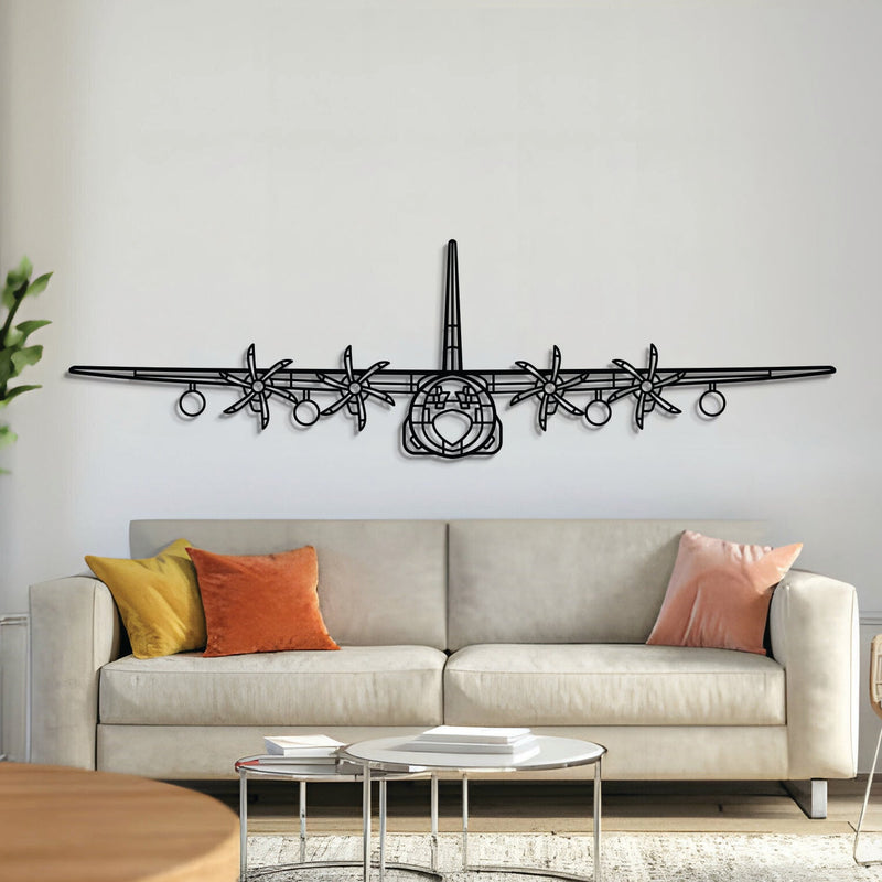KC-130J Hercules Front Metal Aircraft Wall Art - NCP0385, front view