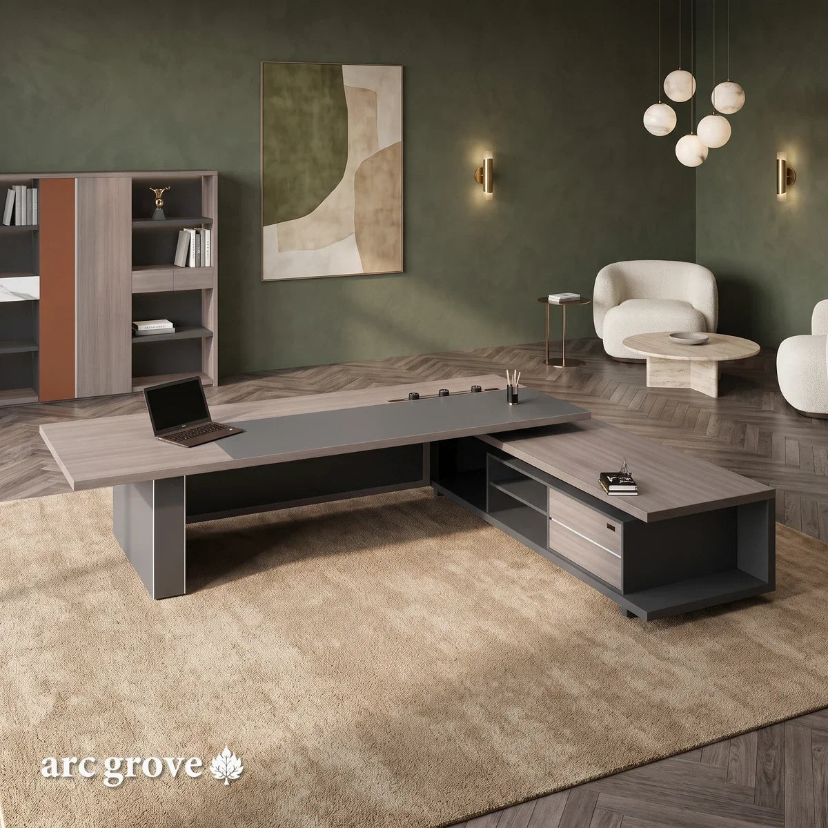 Gidley · Modern L-Shaped Executive Desk