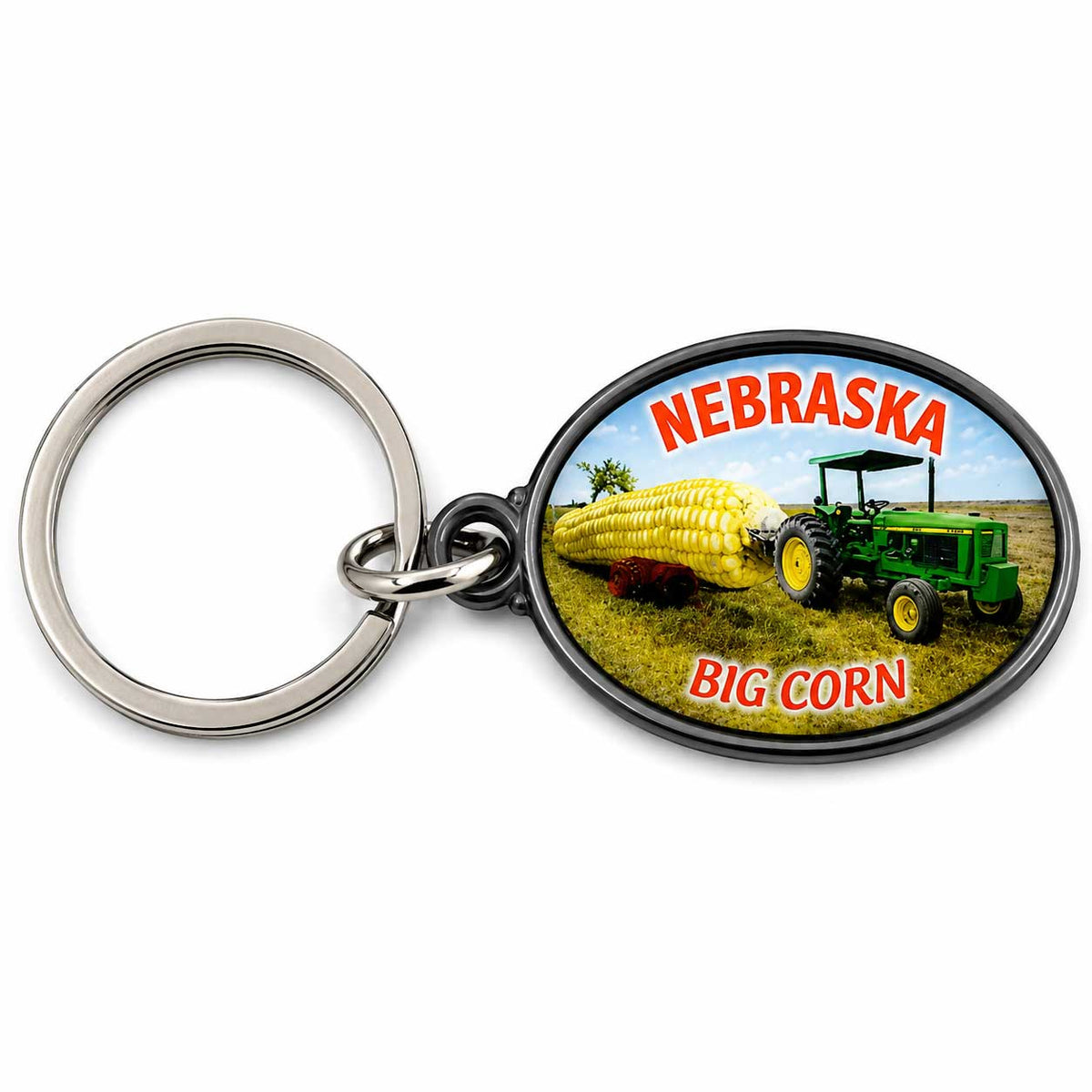 Pewter Nebraska Big Corn Keychain | Nebraska State Historical Society