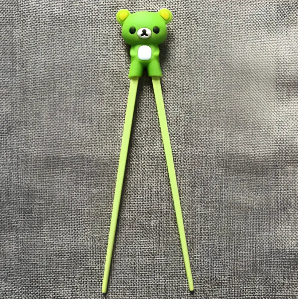 Kids bear panda cat learning chopsticks set dining room training gift