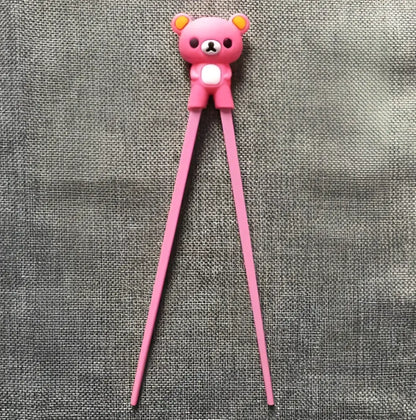 Kids bear panda cat learning chopsticks set dining room training gift