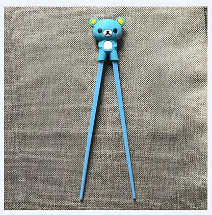 Kids bear panda cat learning chopsticks set dining room training gift
