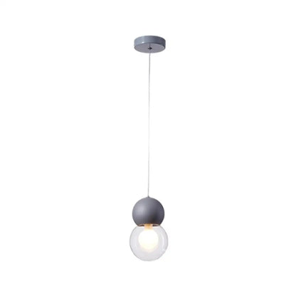 DecorBites™ Kids Bedside Pendulum Light - Gourd Shape, Milky Glass, Macaron Ceiling Pendant - Pink/Yellow/Blue