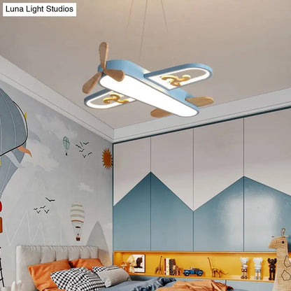 DecorBites™ Kids' Plane Acrylic Hanging Lamp LED Chandelier for Bedrooms