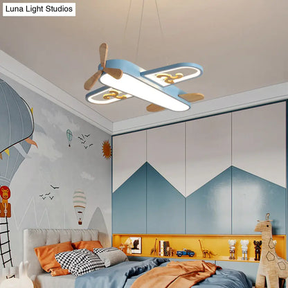 DecorBites™ Kids' Plane Acrylic Hanging Lamp LED Chandelier for Bedrooms