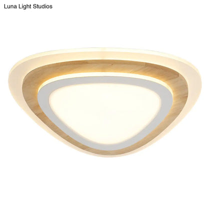 DecorBites™ Kids Room LED Flush Mount with Creative Acrylic Light and Nautical Theme in Wood Finish - Flush Ceiling Light