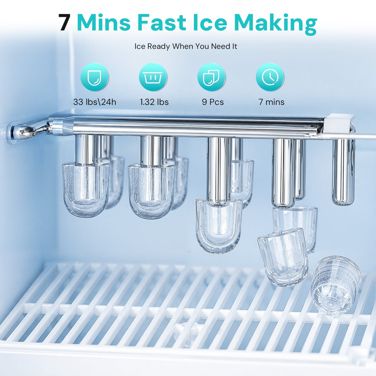 Kismile 4 in 1 Water Cooler Dispenser with Ice Maker