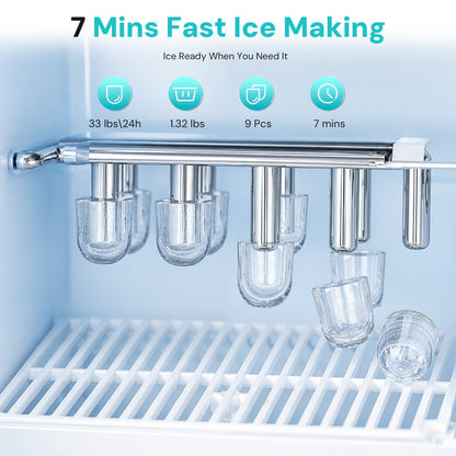 Kismile 4 in 1 Water Cooler Dispenser with Ice Maker