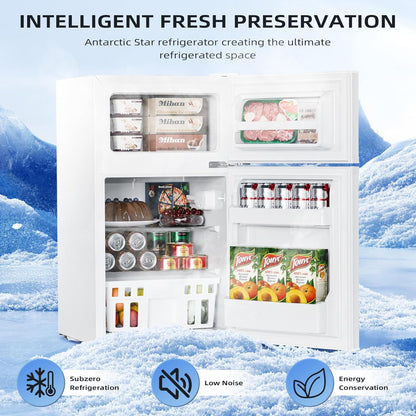 Kismile 3.2 Cu.Ft,Mini Refrigerator with Freezer F5887