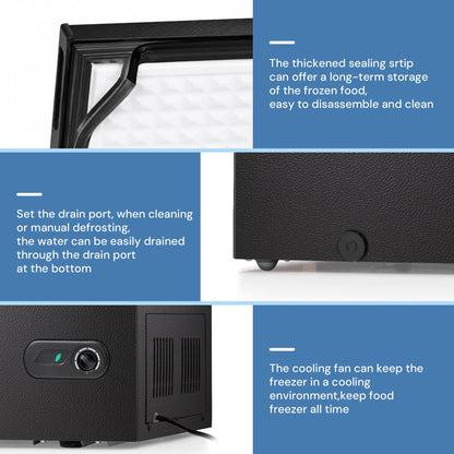 Kismile 3.5 Cubic Feet Chest Freezer