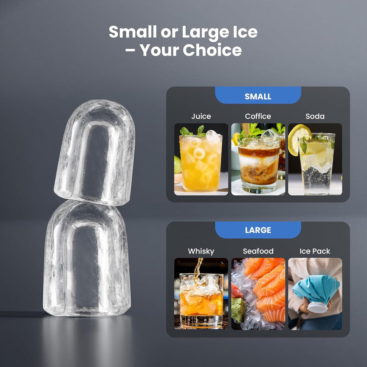 Kismile Clear Square Ice Cubes Maker 58003RIM0