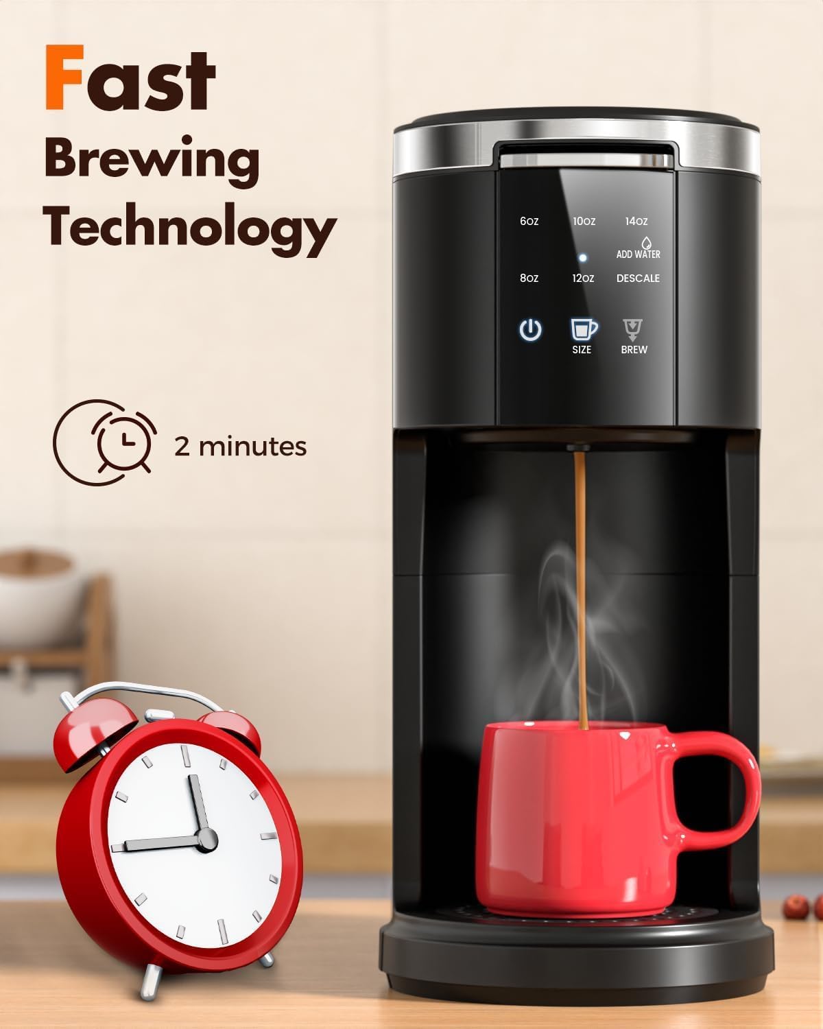 Kismile Single Serve Coffee Maker CM3729