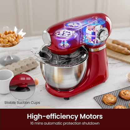 Kismile Stand Mixer, 5.5-Quart Electric Mixer with 12 Speeds CF3715
