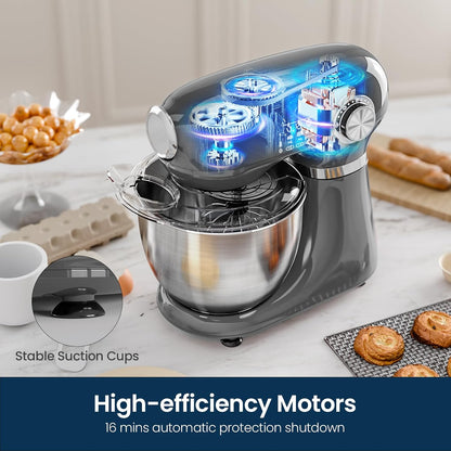 Kismile Stand Mixer, 5.5-Quart Electric Mixer with 12 Speeds CF3715