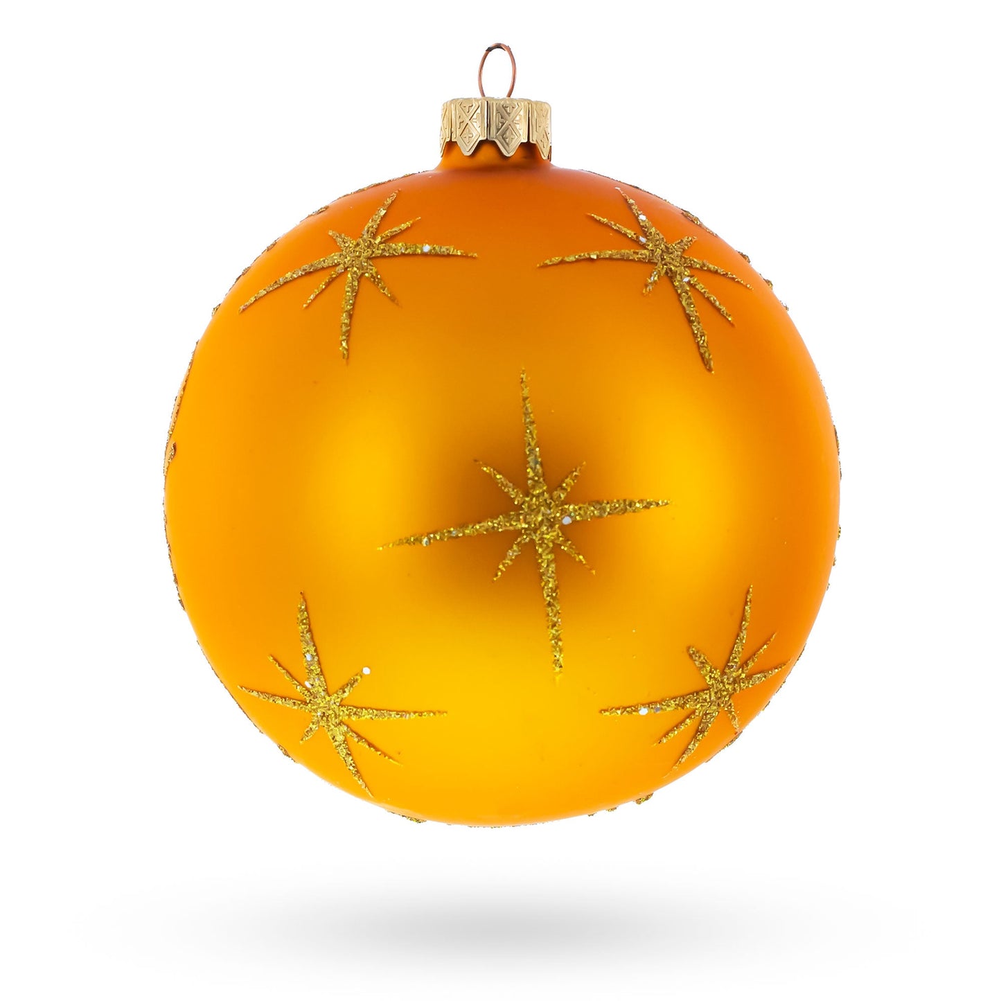 Heavenly Stars Admiring Newborn Jesus Glass Ball Christmas Ornament 3.25 Inches