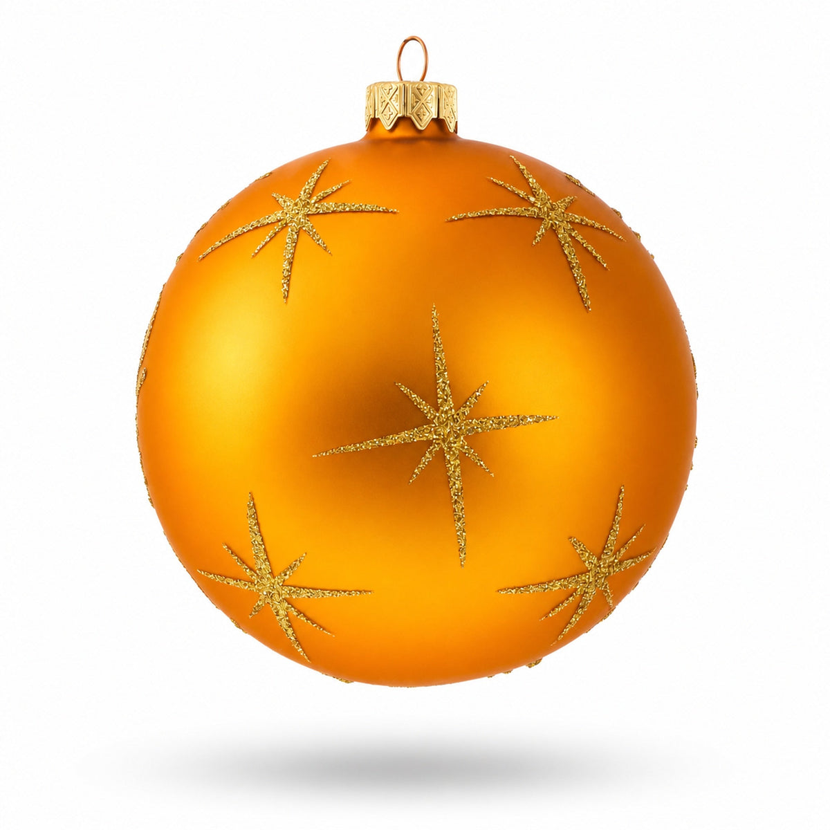 Heavenly Stars Admiring Newborn Jesus Glass Ball Christmas Ornament 3.25 Inches