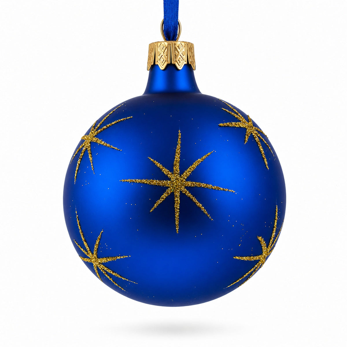 St. Nicholas with the Bible Ukrainian Glass Ball Christmas Ornament 3.25 Inches