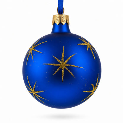 St. Nicholas with the Bible Ukrainian Glass Ball Christmas Ornament 3.25 Inches