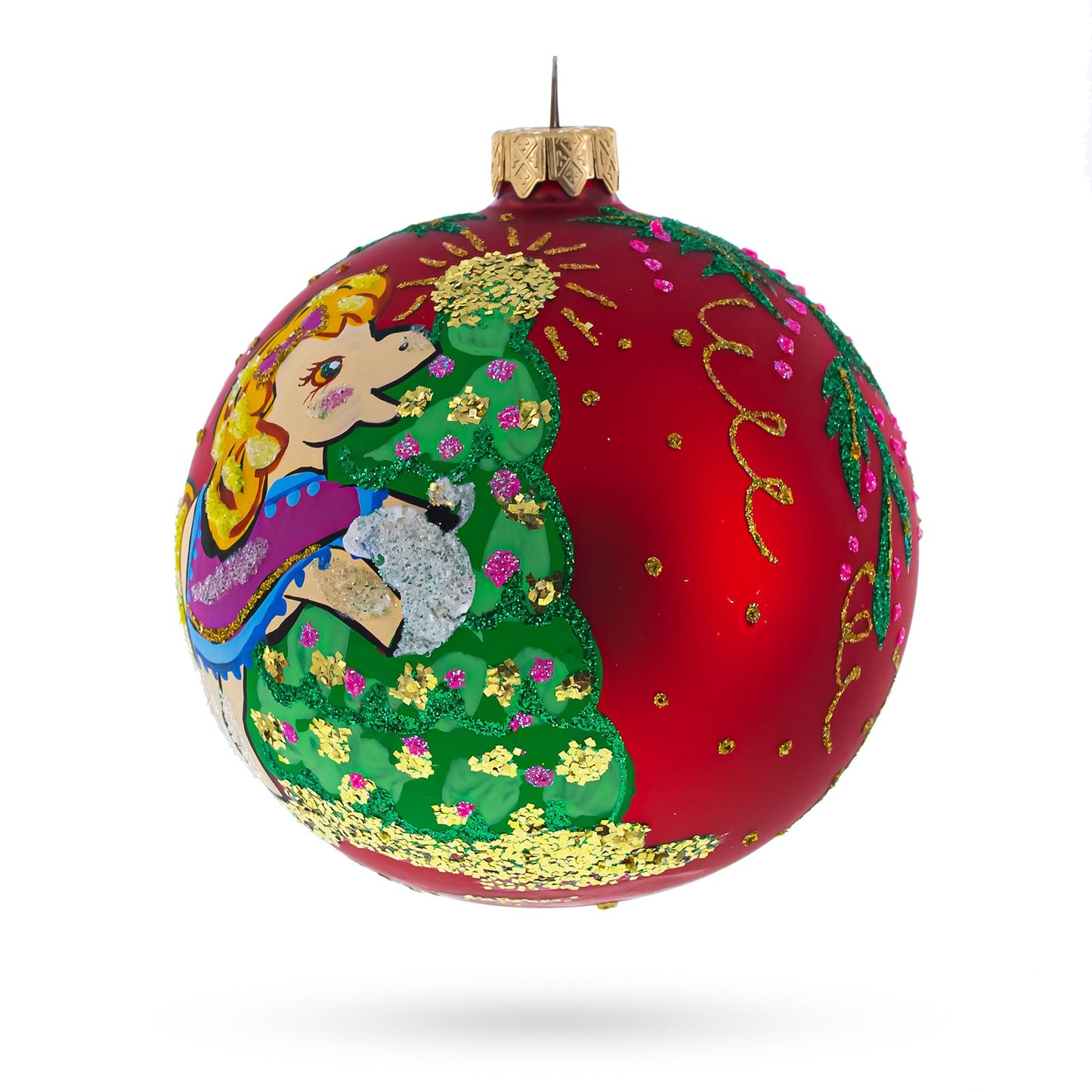 Pony Horse Decorating Tree Glass Ball Christmas Ornament 4 Inches