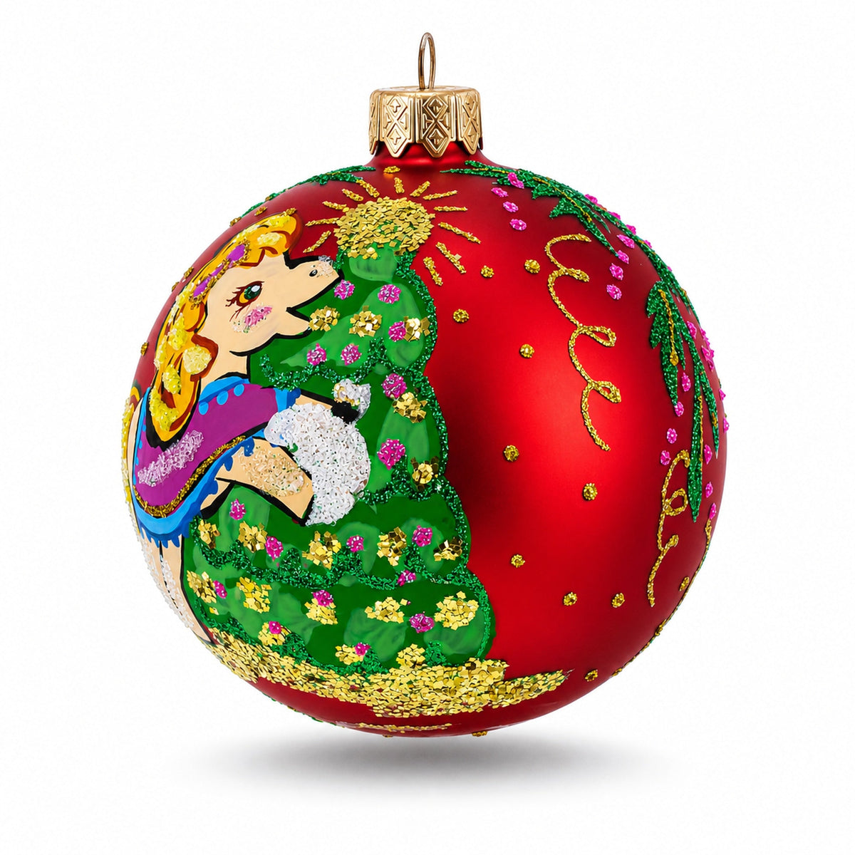 Pony Horse Decorating Tree Glass Ball Christmas Ornament 4 Inches
