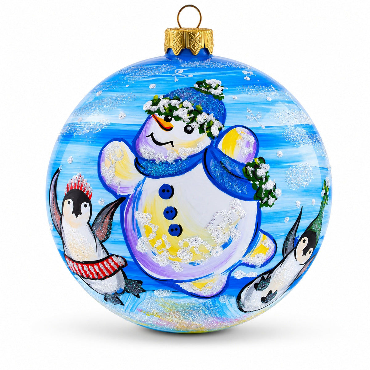 Glass Ball Christmas Ornament 4 Inches