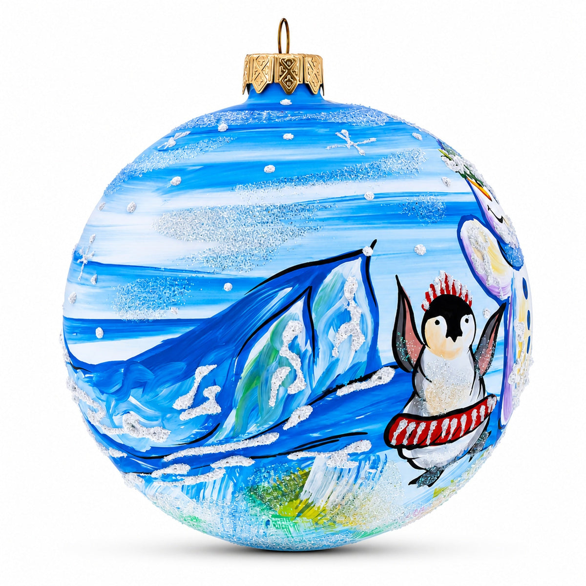 Glass Ball Christmas Ornament 4 Inches