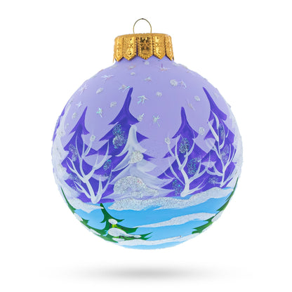 Monkey with Christmas Gifts Glass Ball Christmas Ornament 4 Inches