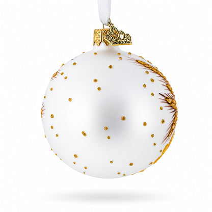 National Map of Ukraine Glass Ball Christmas Ornament 4 Inches