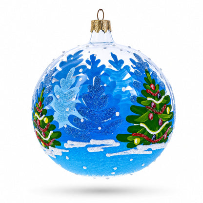 Labrador Retriever Glass Ball Christmas Ornament 4 Inches