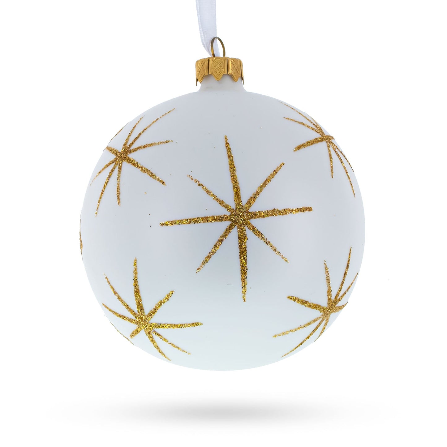 Statue of Liberty at Night, New York Glass Ball Christmas Ornament 4 Inches