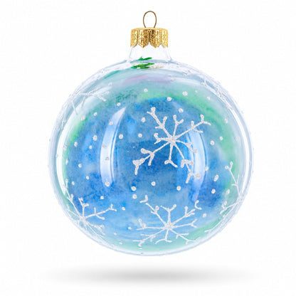 Girl with Candy Cane Glass Ball Christmas Ornament 4 Inches