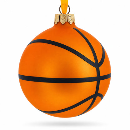 Basketball Player in Action Glass Ball Christmas Sports Ornament 3.25 Inches