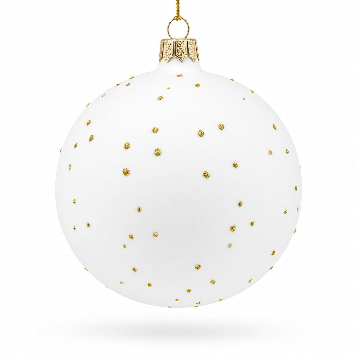 Delicate Fairy on Sparkling Glass Ball Christmas Ornament 4 Inches