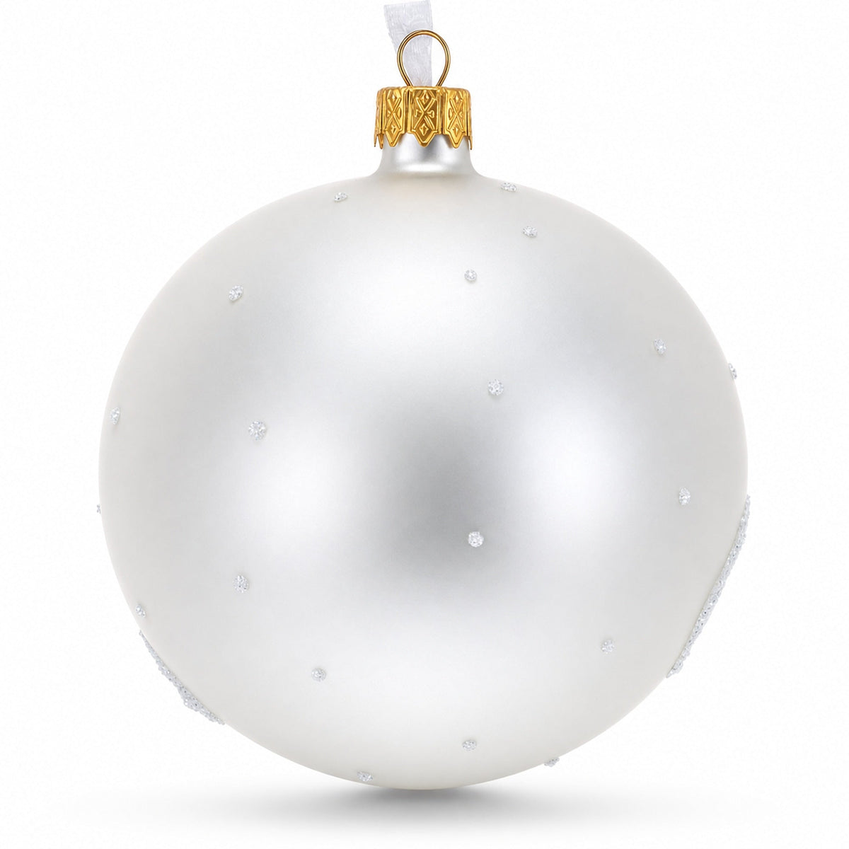 A Winter Romance Glass Ball 'Our First Christmas' Ornament 4 Inches