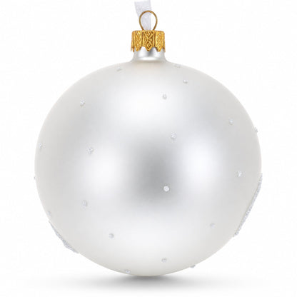 A Winter Romance Glass Ball 'Our First Christmas' Ornament 4 Inches