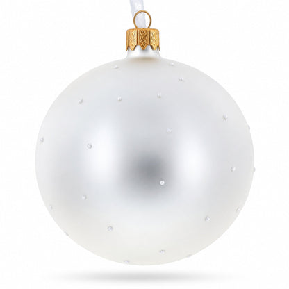 A Winter Romance 'Our First Christmas' Glass Ball Ornament 3.25 Inches