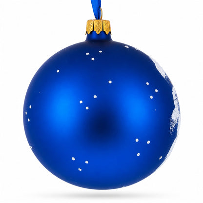 Bird Immersed in a Book Hand-Glass Ball Christmas Ornament 4 Inches
