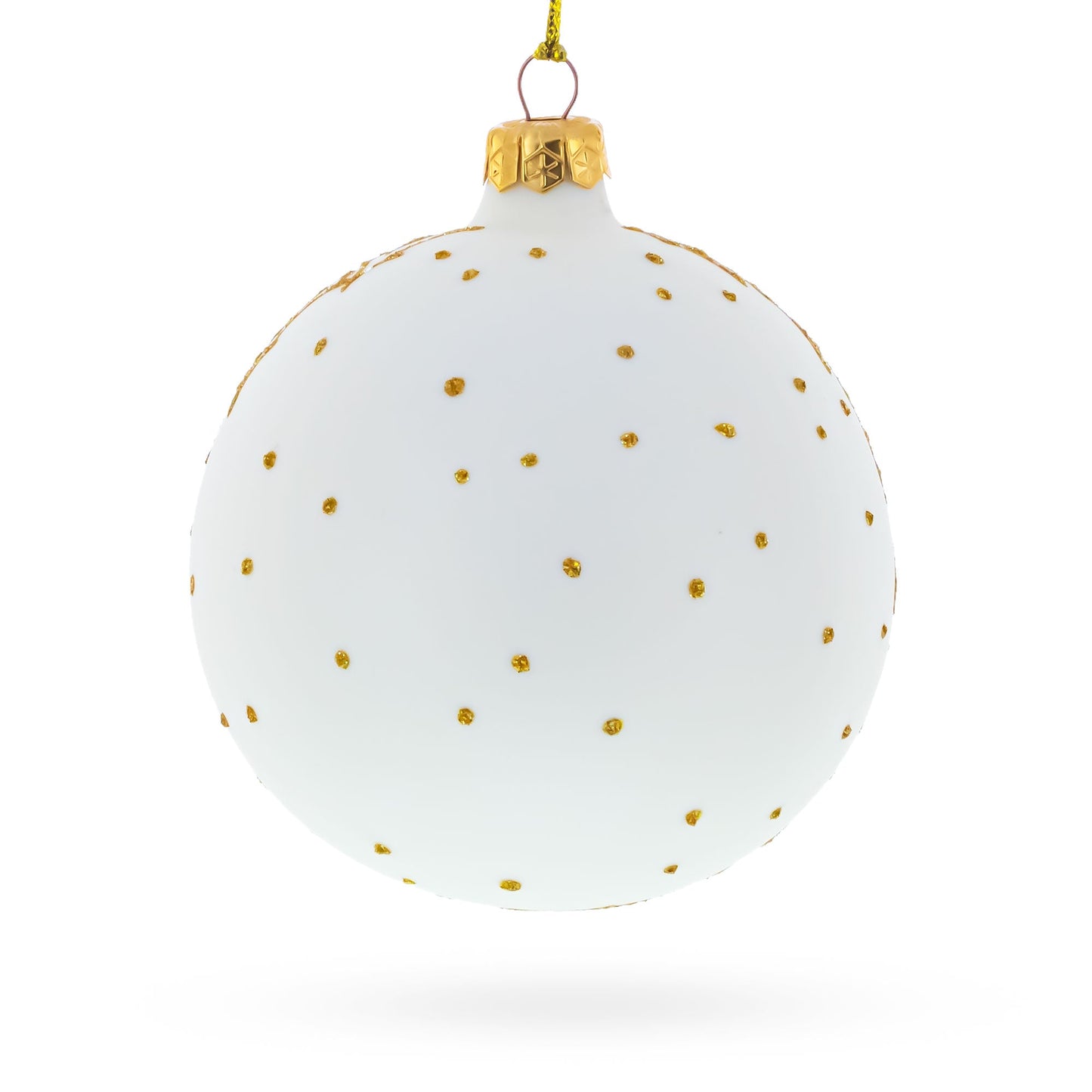 Trumpet and Drum Music Instruments Glass Ball Christmas Ornament 4 Inches